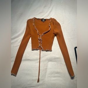 Orange cropped sweater